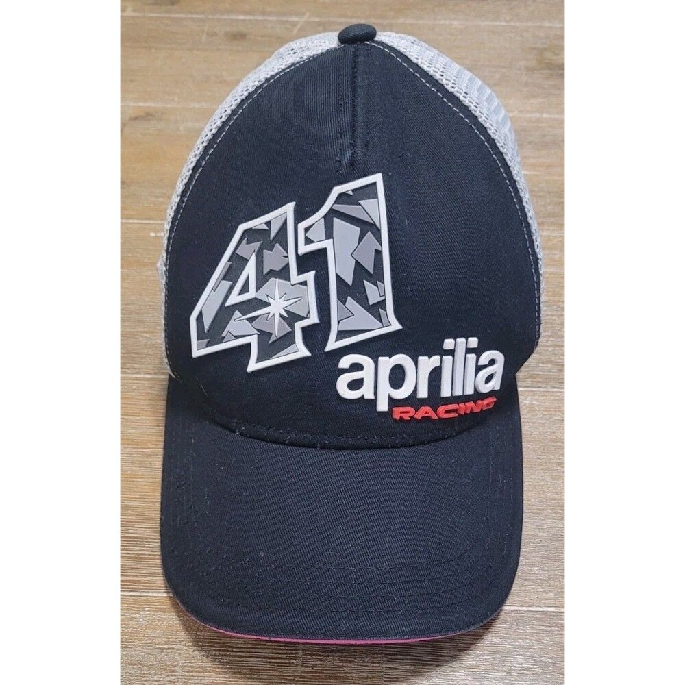 Aprilia Racing 41 Hat Ixon White Black Pink Adj Cap Moto GP Tuareg Thunder
